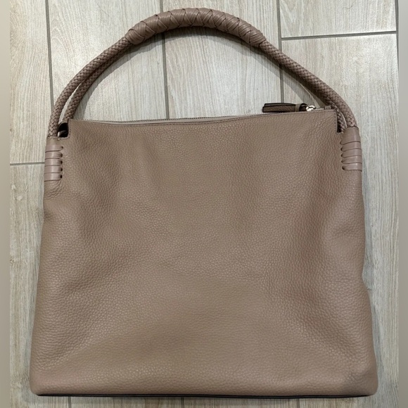Tory Burch Devon Sand Pebbled Leather Taylor Hobo - Picture 5 of 8